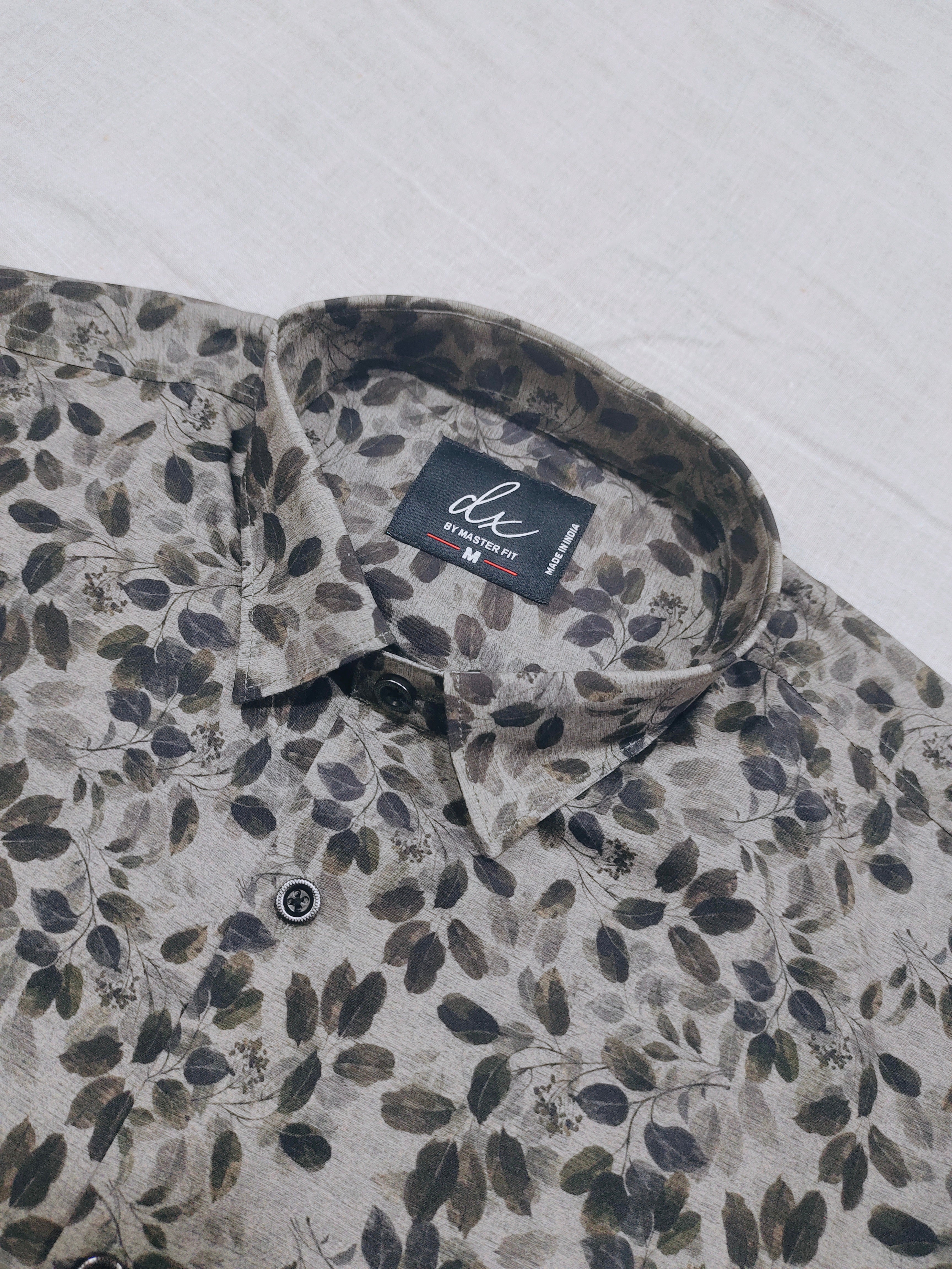 Slate Bloom Printed Shirt