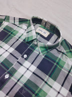 Navy Green Checks Shirt