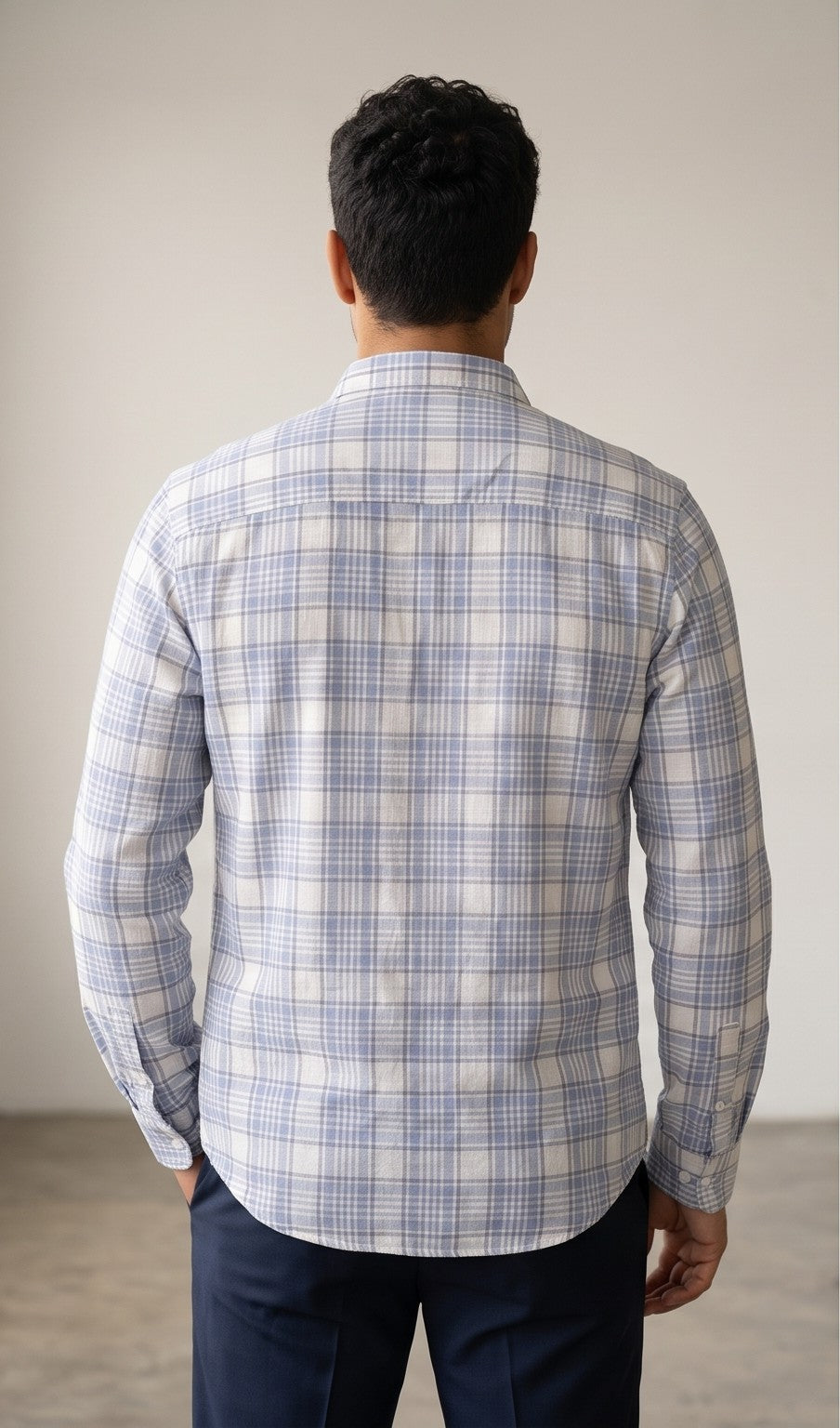 Sky Blue Checks Shirt