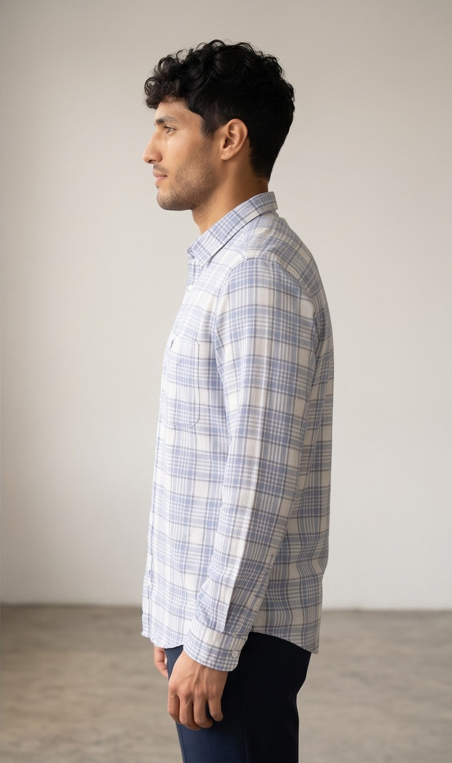 Sky Blue Checks Shirt