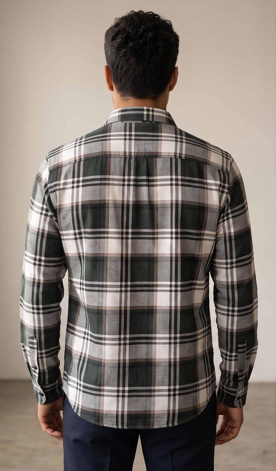 Forest Green Checks Shirt