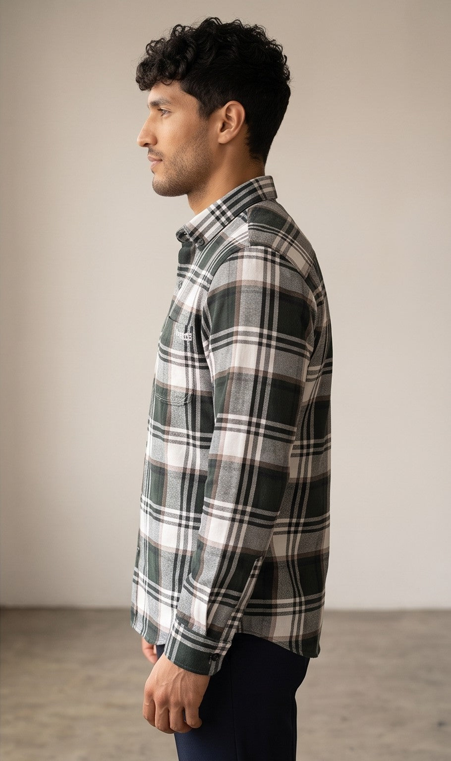 Forest Green Checks Shirt