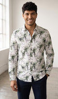 Sage Green Printed Shirt