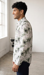 Sage Green Printed Shirt
