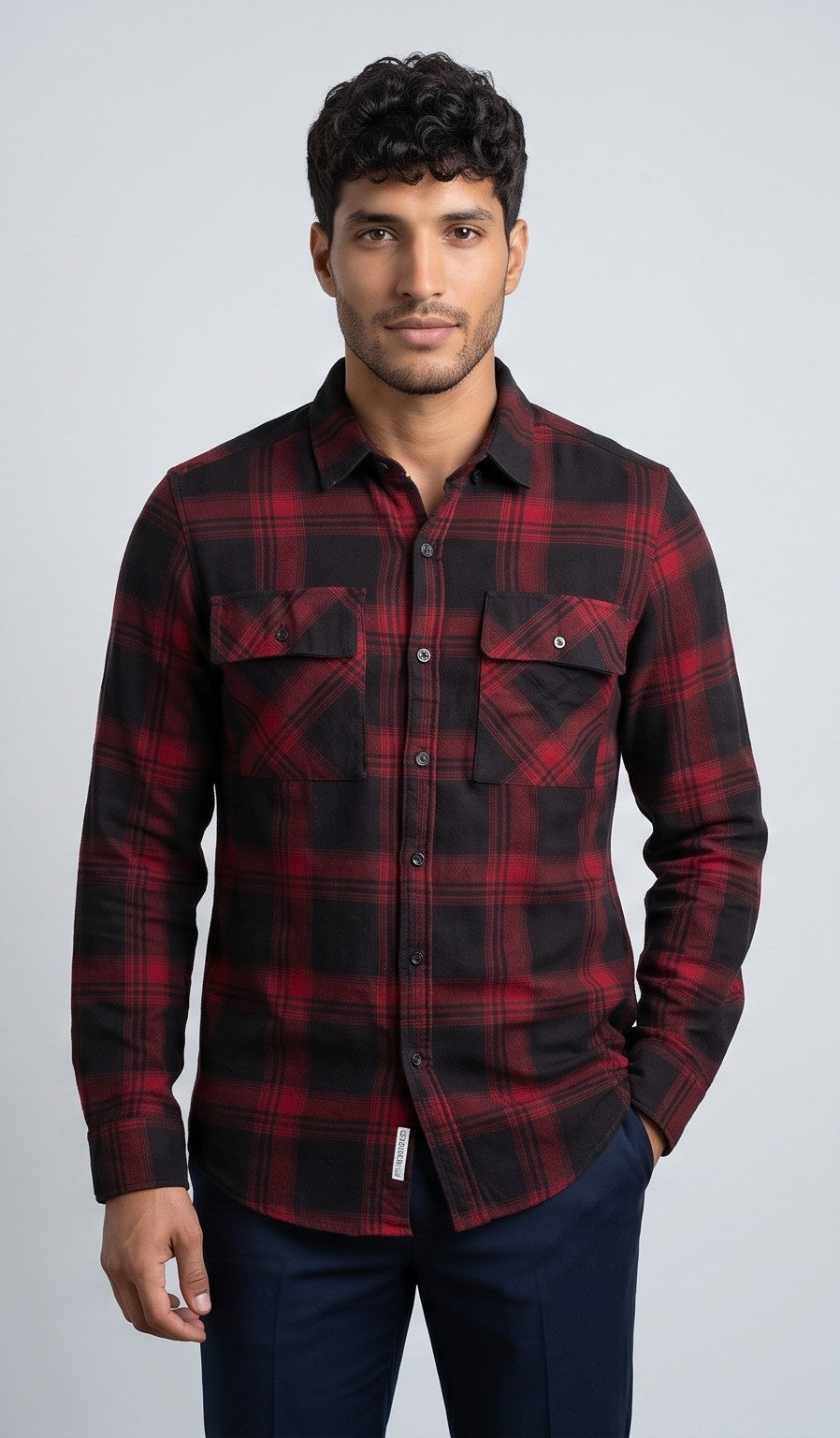 Red Black Checks Shirt