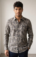 Slate Bloom Printed Shirt