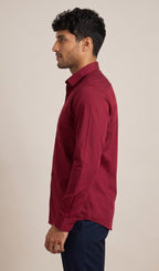 Crimson Red Plain Shirt