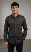 Charcoal Diamond Print Shirt