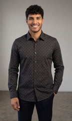 Charcoal Diamond Print Shirt