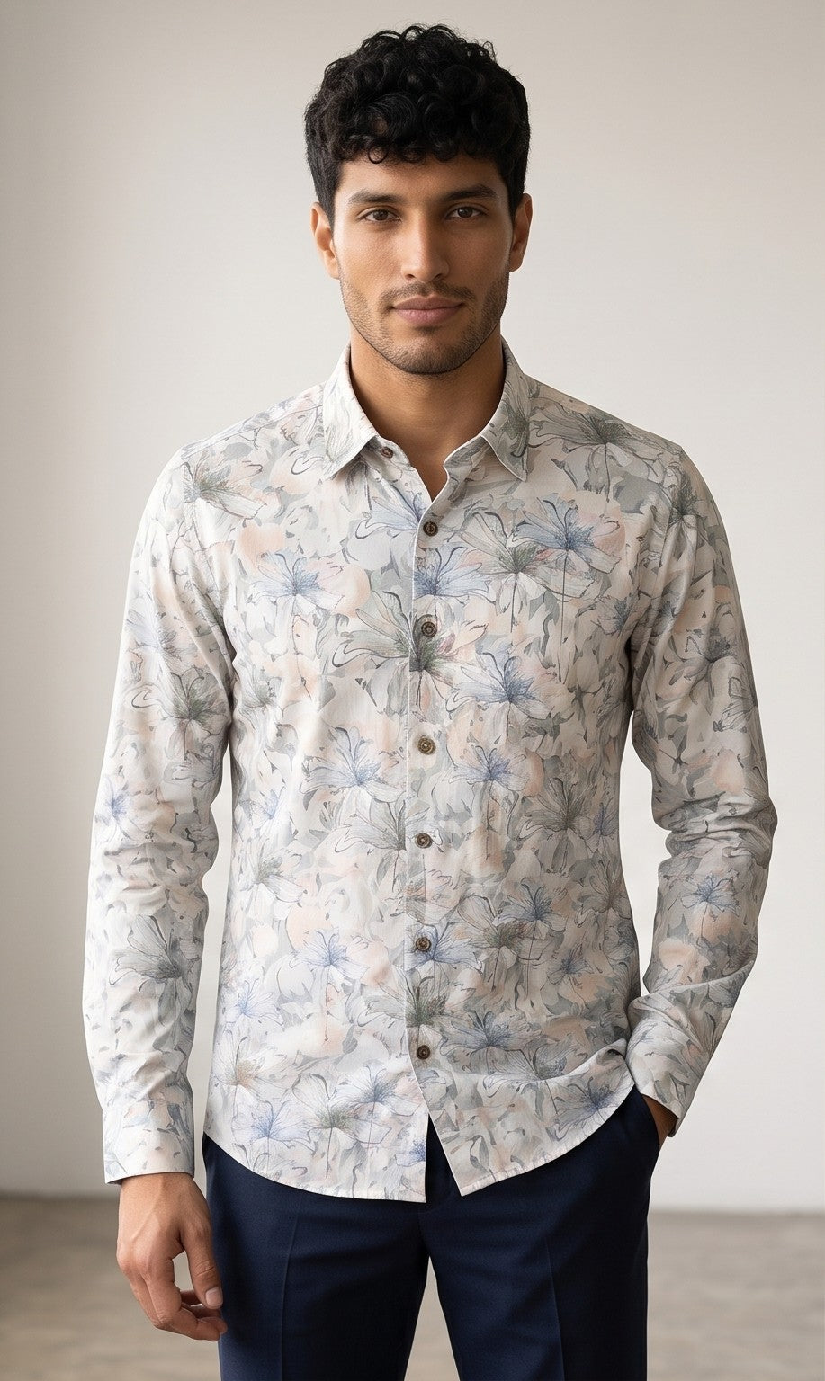 Mist Bloom Designer Shirt