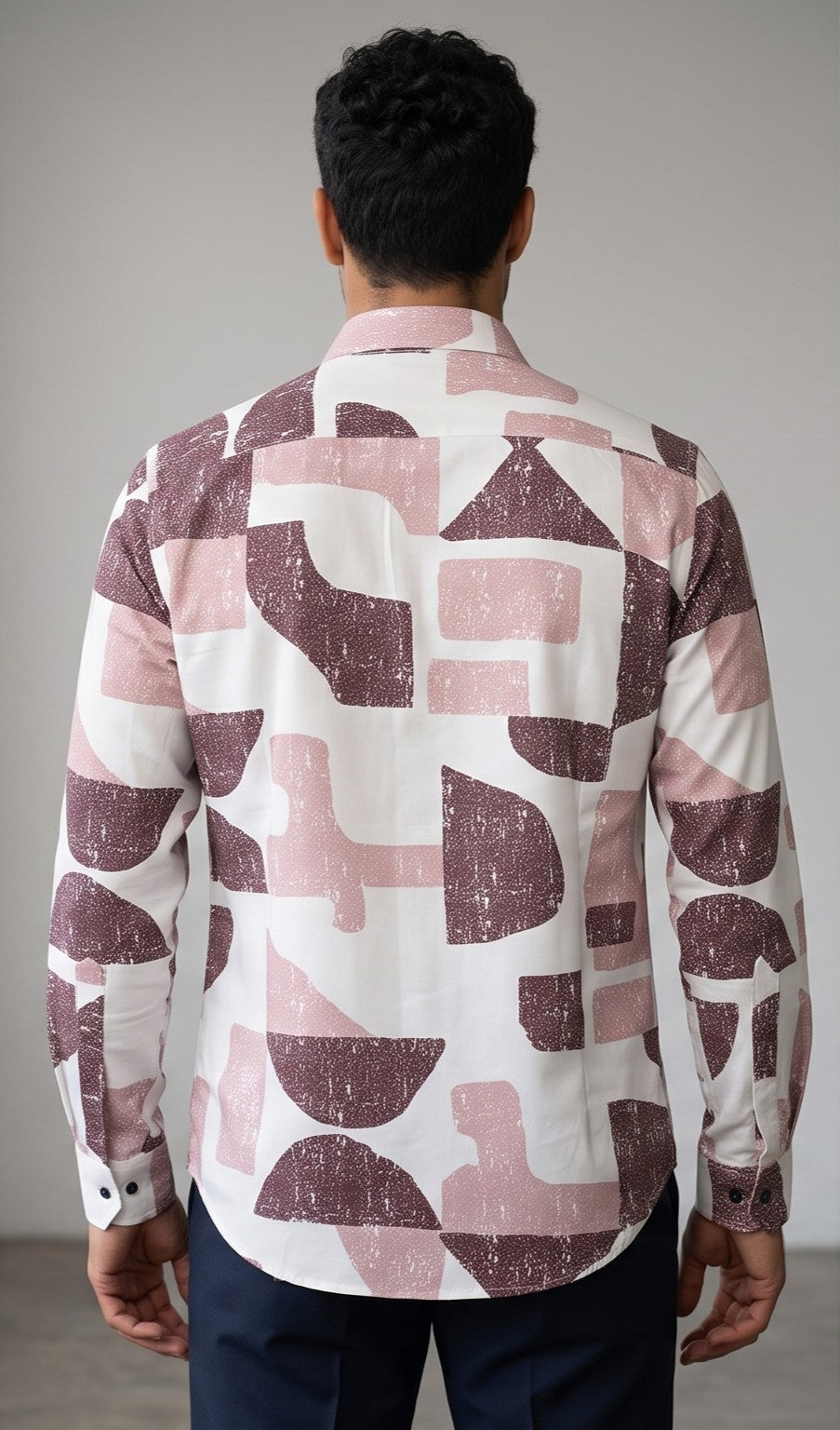 Dusty Pink Geometric Shirt