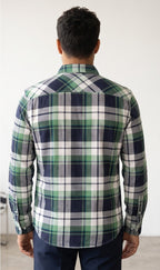 Navy Green Checks Shirt